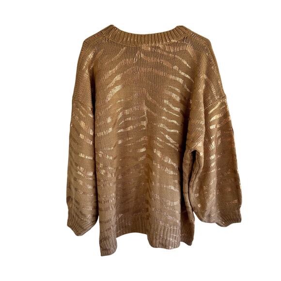 Andthewhy Womens Size 2x/3x The Everly Knit Metallic Sweater Top - Picture 2 of 4
